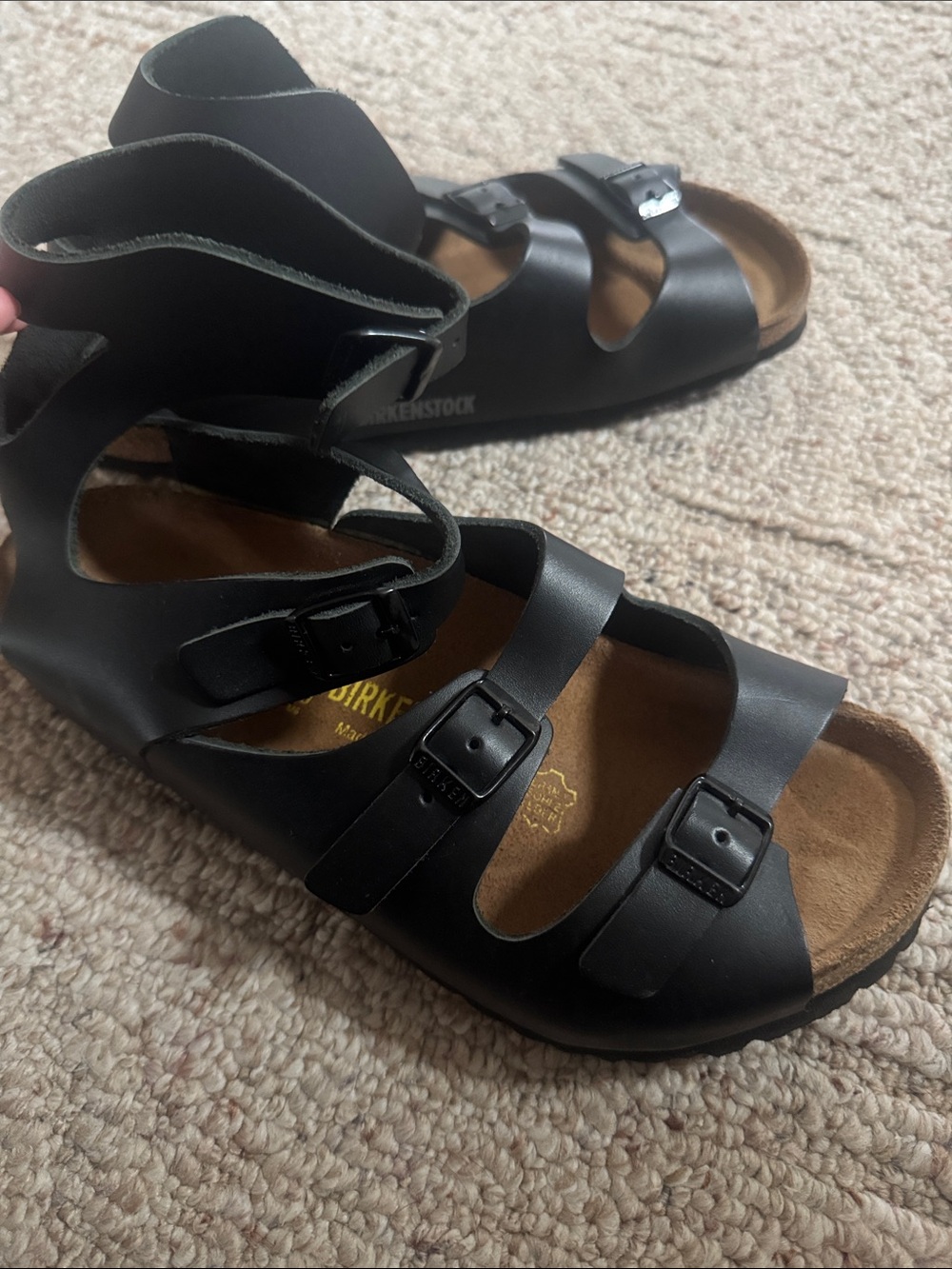 Birkenstock Athens Caged Black Sandals 39